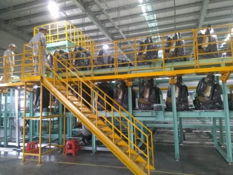 Multi-station assembly line platform